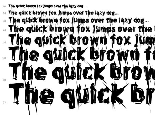Ghost Everywhere font waterfall